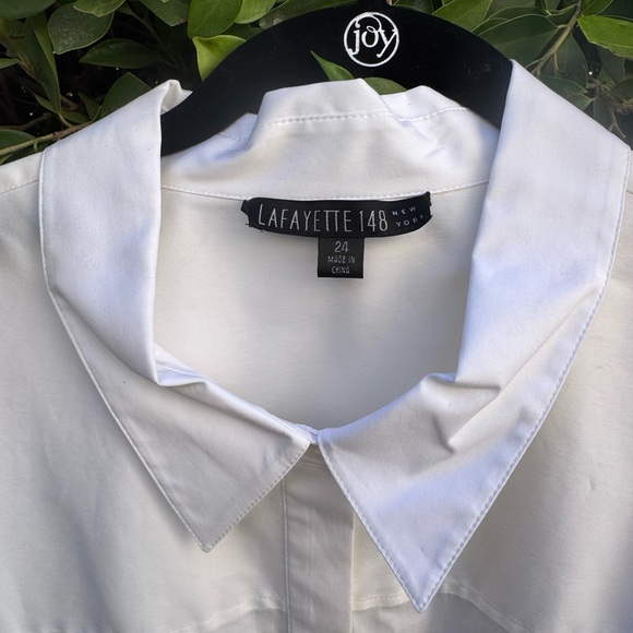 Lafayette 148 white tunic with pockets - Picture 2 of 5